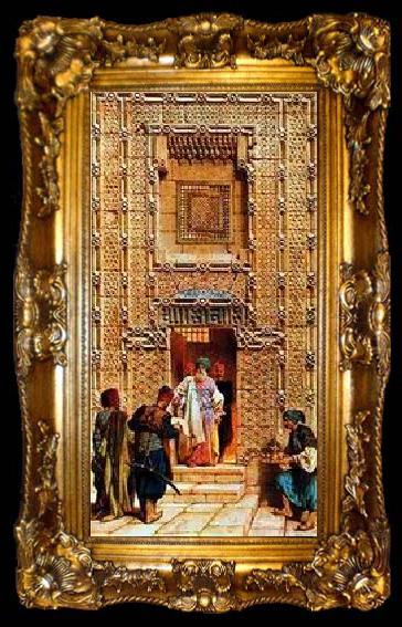 framed  unknow artist Arab or Arabic people and life. Orientalism oil paintings  313, ta009-2